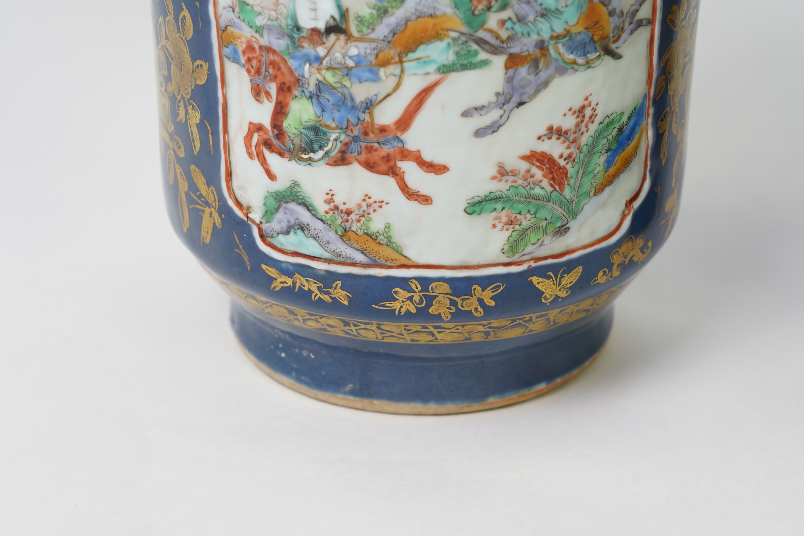 A pair of Chinese ‘warriors’ vases, early 20th century